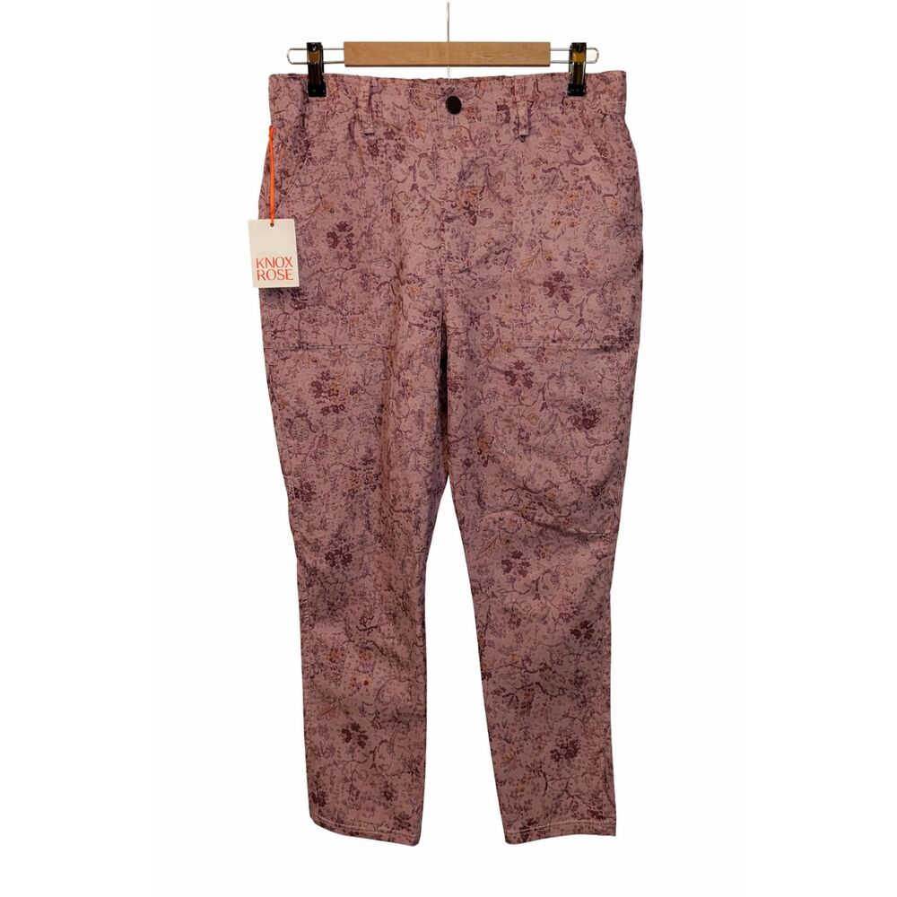 Knox Rose Women’s Pink Floral Straight-Leg Pants